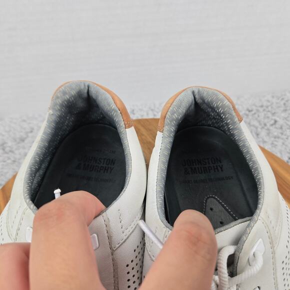Johnston & Murphy Activate U-Throat White Leather Casual Lace Up Sneaker Mens 12 - Picture 12 of 13